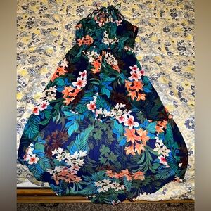 Juniors Candie’s large tropical high low dress.